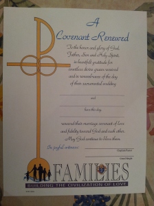 KofC Certificate "Covenant of Renewal"