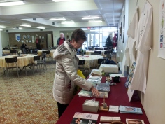 The merchandise table, a favorite with parishioners
